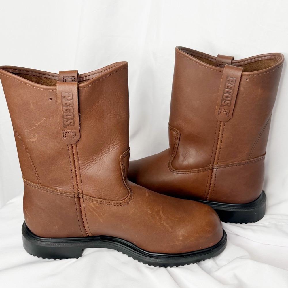 RED WING 8241 Pecos Pull On Steel Toe Work Boots Mens 10 E3 Brown 2nds